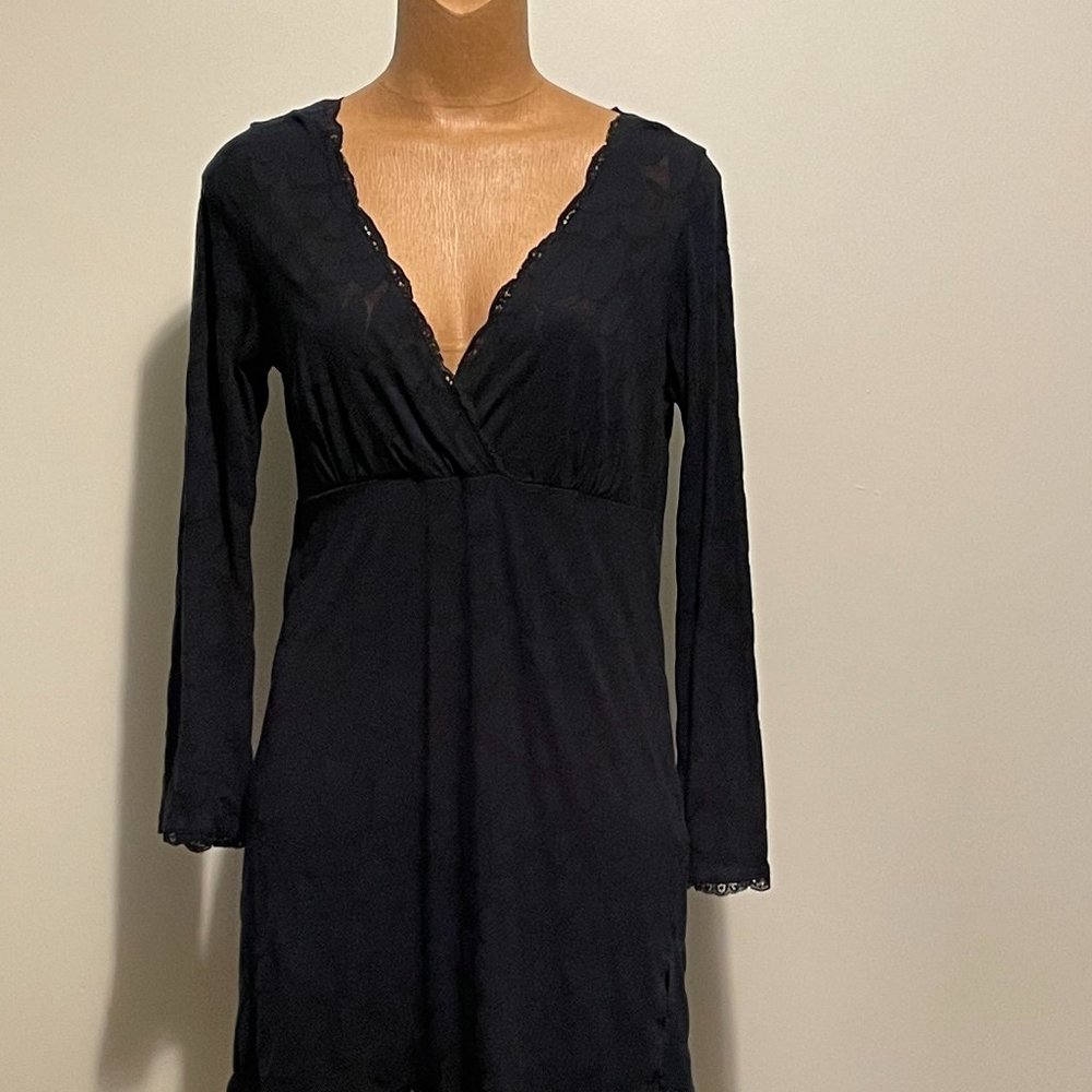 VENUS - mini dress/tunics/night dress -  semi sheer - black - size large